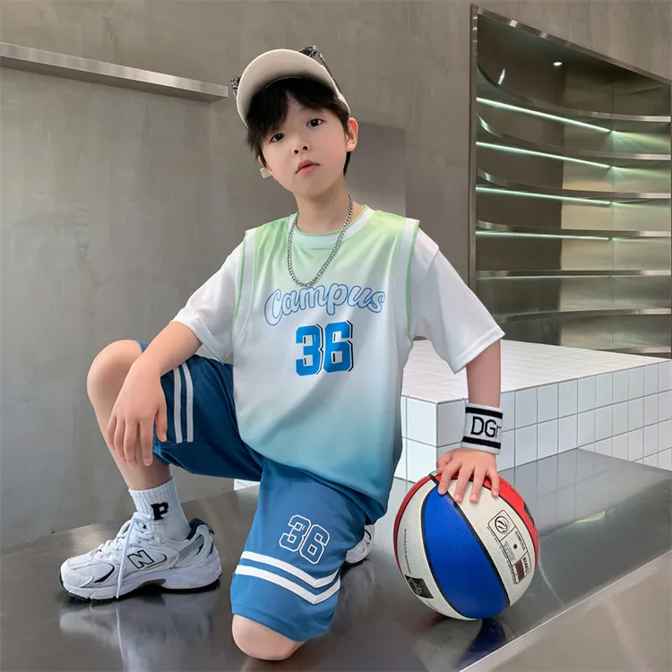 儿童篮球服速干男童运动套装短袖夏装中大童6-12岁8-15岁潮款童装