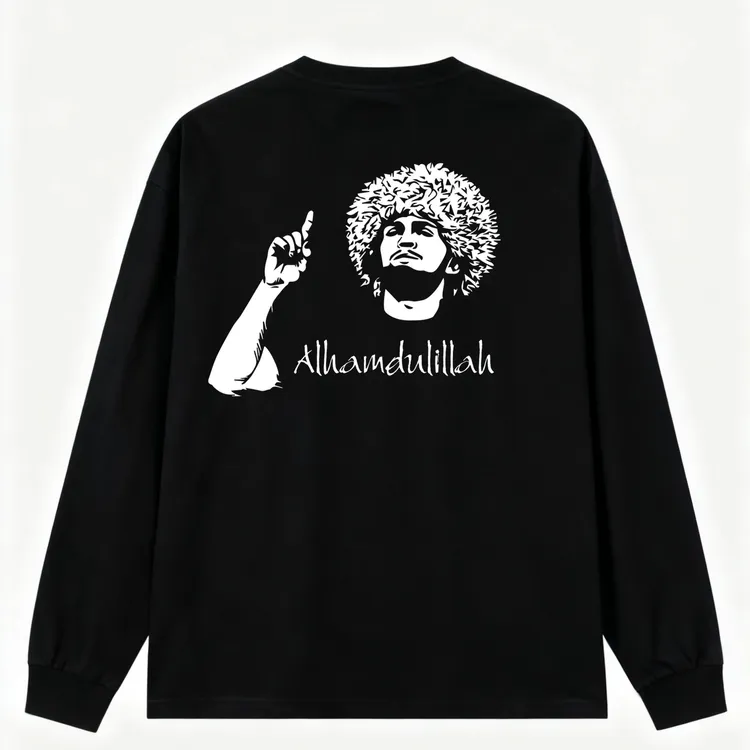 UFC鹰派上衣不败神话小鹰哈比布长袖T恤男士硬汉美式重磅百搭ins