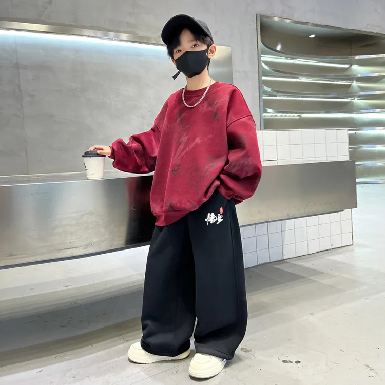 MK&UR.BV儿童装男童秋装套装新款酷帅气中大童运动卫衣秋季男孩潮