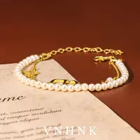 铜合金仿珍珠手链 美可儿  H509  白色（20cm4mm) 气质手链