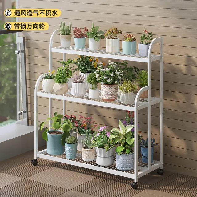 花架置物架阳台落地式可移动2025新品花架子铁艺客厅绿萝花盆托架