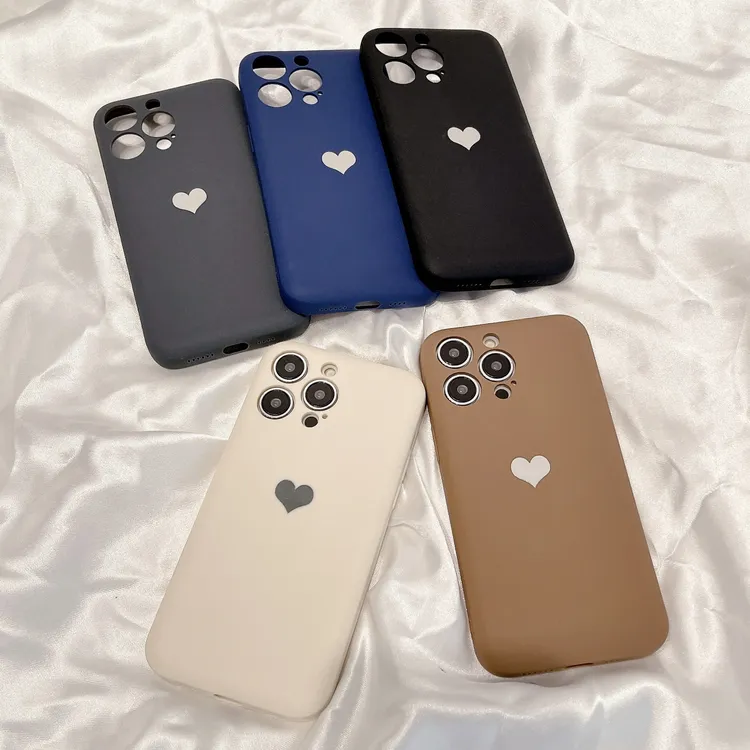 肤感纯色肥皂适用苹果16爱心15手机壳iPhone14一体13高级12时尚11