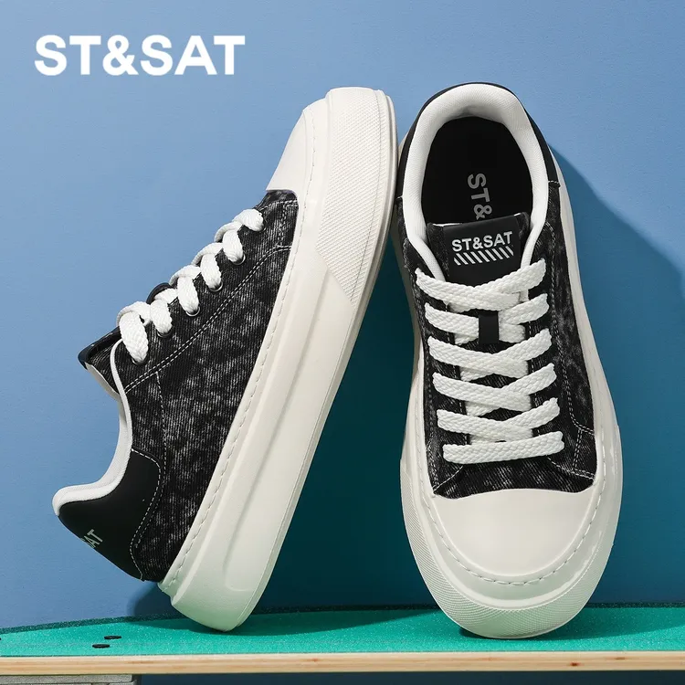 星期六男士休闲鞋2026新款潮流超轻发泡底帆布鞋厚底增高男生板鞋商品图