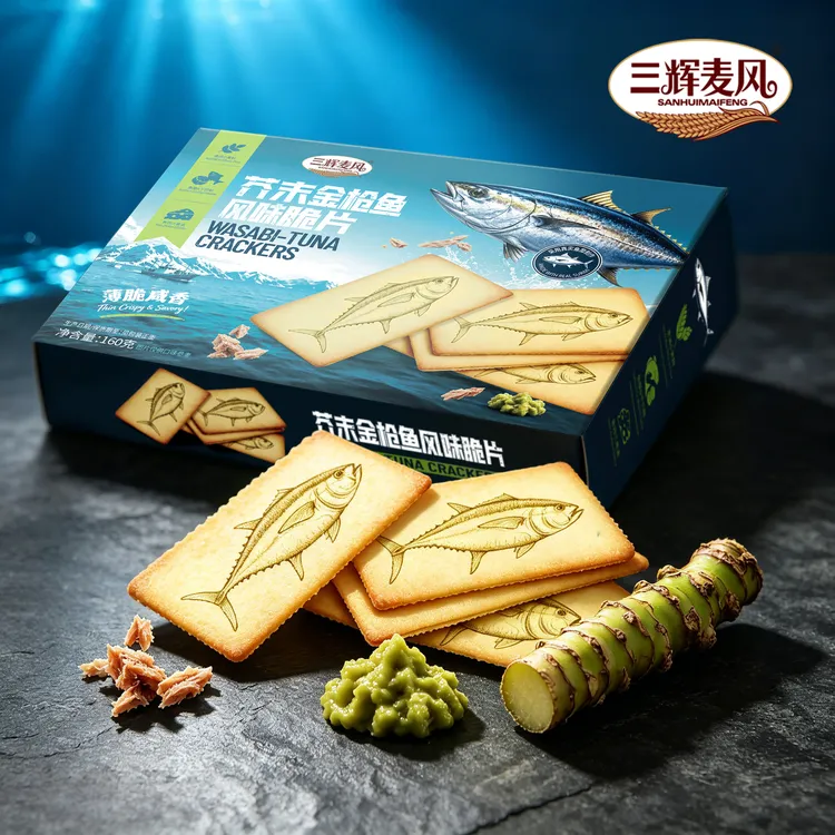 三辉麦风芥末金枪鱼风味脆片网红休闲零食独立包装好吃零食礼盒商品图