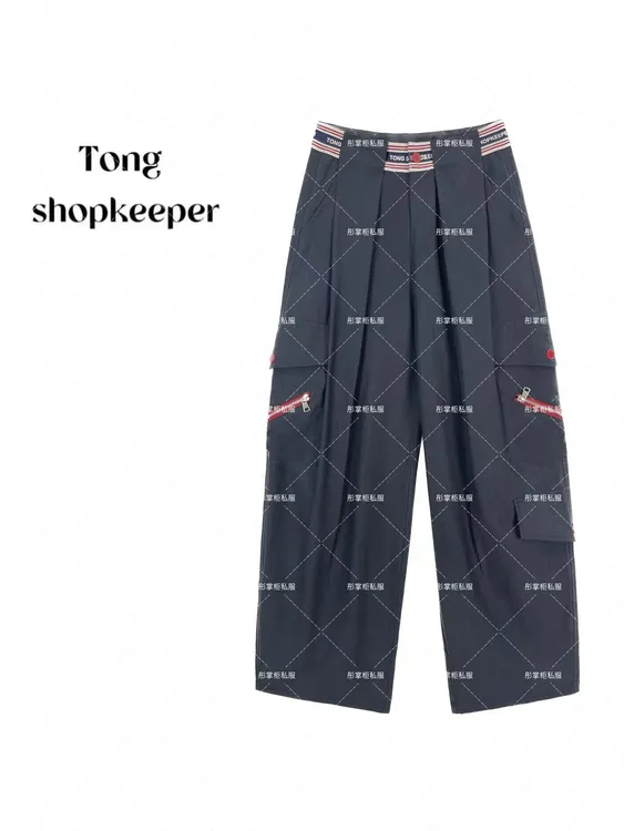 QJ/彤掌柜1682094 夏款2025凉感天.丝裤酷帅风小众口袋设计休闲裤