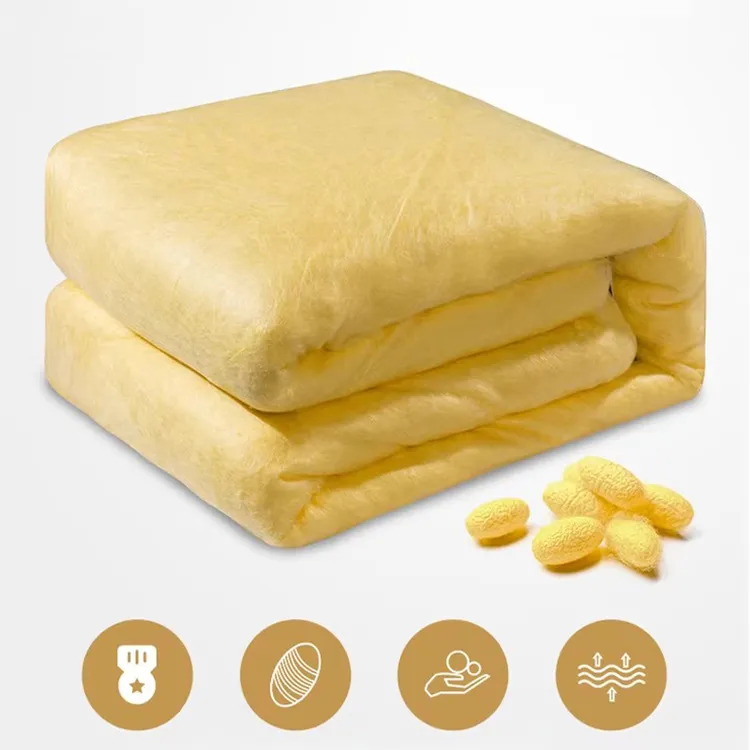 100%黄金桑蚕丝二合一子母被轻柔保暖春秋冬被纯手工被芯