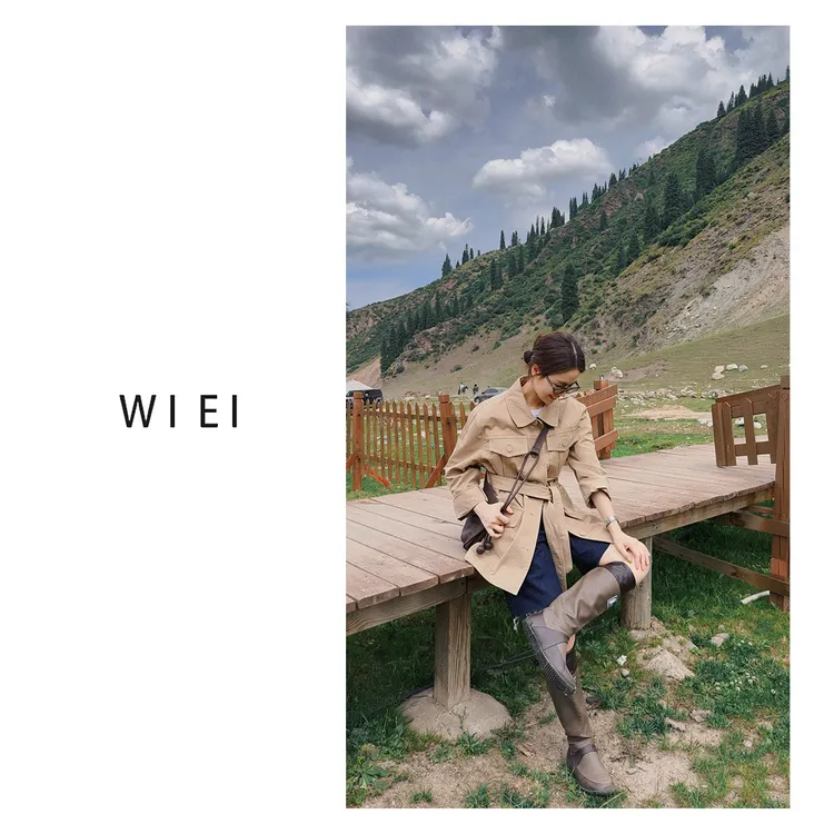 《WI EI》城市猎人*休闲廓形 单排扣 棉质多口袋工装风衣 25039