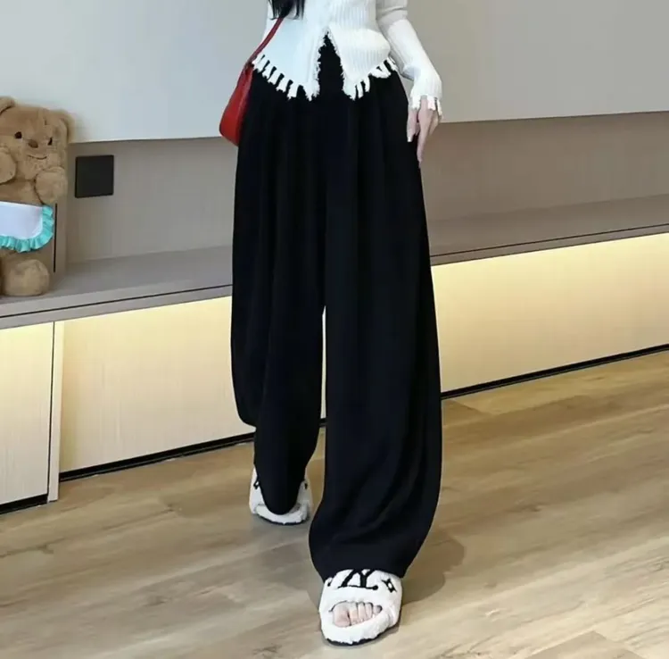 【小巧定制】（不加绒款）XQ2660秋季新款休闲显瘦百搭萝卜裤大码女装