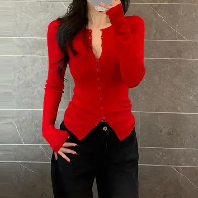 La Chapelle/拉夏贝尔秋冬款针织衫上衣纯色长袖冬季慵懒风韩系潮