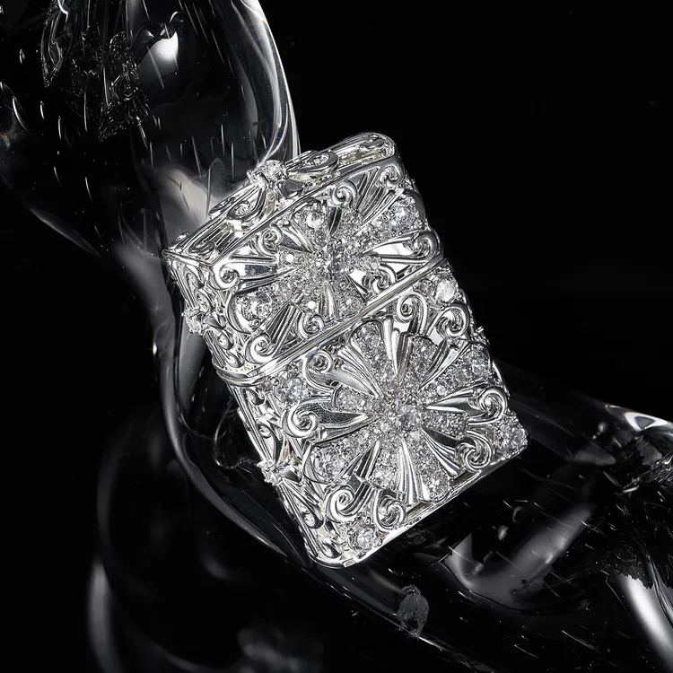 TSHOMX【满钻克罗心】满钻设计防风打火机砂轮点火送男友高颜值礼物