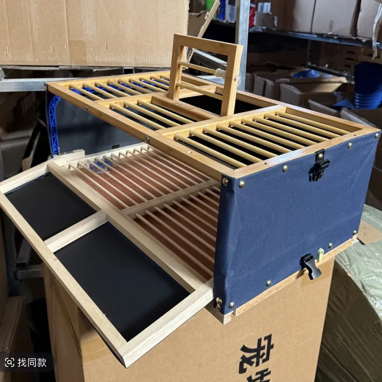 鸽子放飞笼训放笼折叠设计木制手提比赛运输集鸽笼