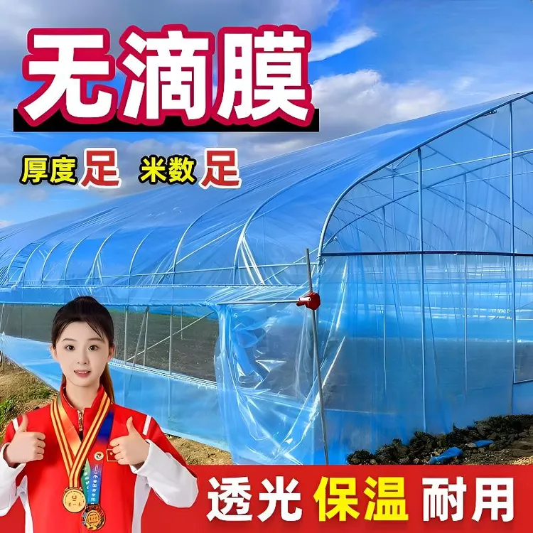（全网低价）无滴膜大棚塑料膜蓝色加厚大棚膜农膜抗老化透明好种植