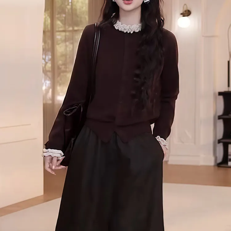 休闲风秋装时髦针织开衫2025新款减龄纯色女装高级感百搭显瘦上衣