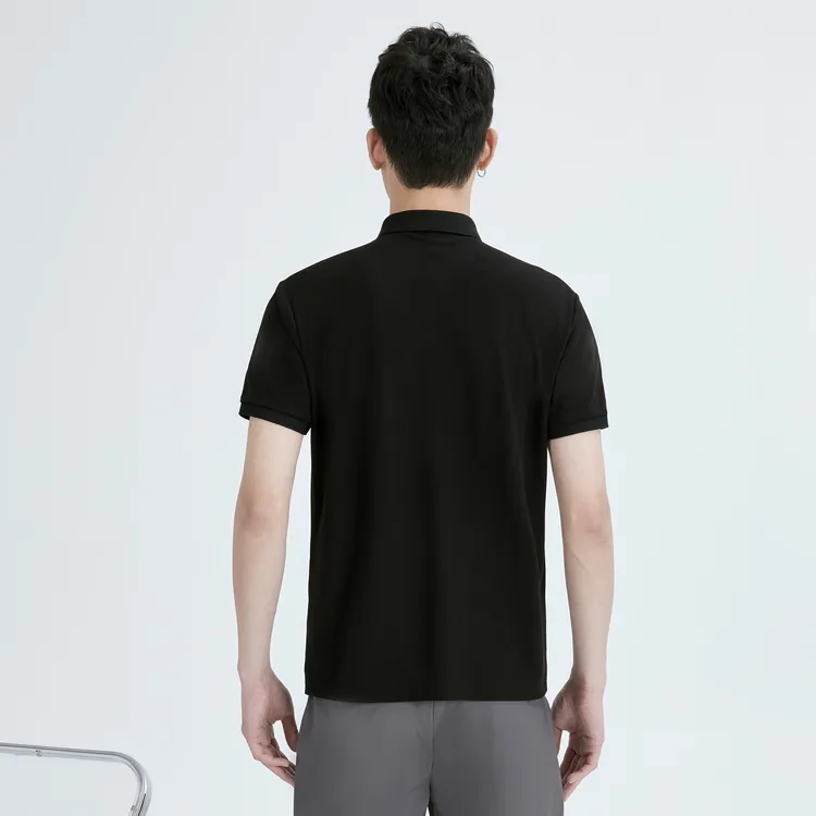 金狐狸高端刺绣衫男短袖夏季潮牌冰丝宽松商务休闲高端复古翻领恤