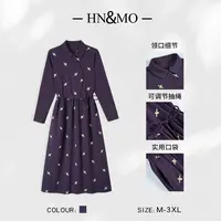 韩穆KA32610秋季25年新款法式优雅小蜜蜂精美刺绣高端轻奢连衣裙