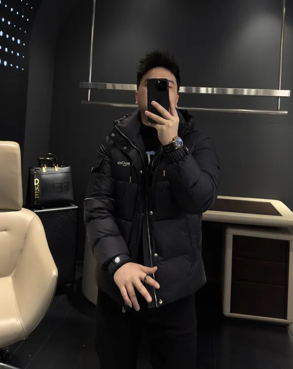 【马哥严选】2025新款高端黑金鹅绒羽绒服连帽短款防风抗寒羽绒外套