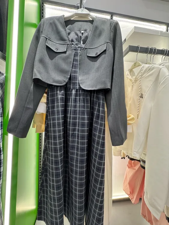 春秋法式小香风格子时尚套装裙高级感显瘦穿搭