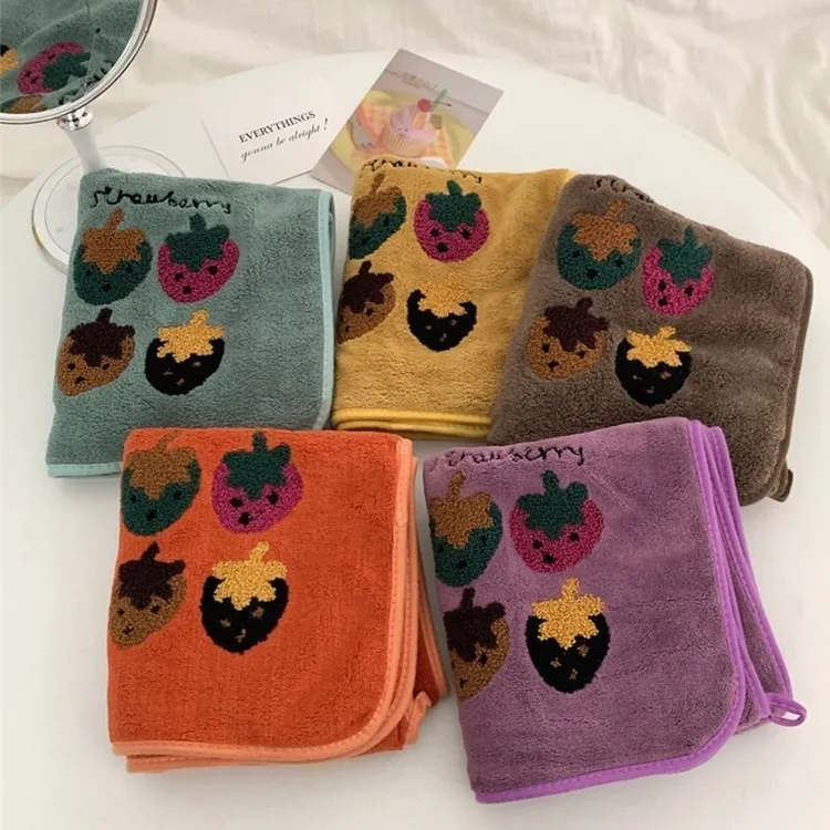 【新疆乌市直发】5条装加厚柔软吸水大人小孩卡通图案脸毛巾