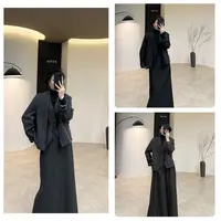 美丽定制极简设计短款假2件西服160斤以内（23378）