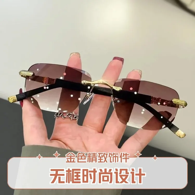 【厂家直销】中老年高档无框老花镜高清护目防蓝光气质减龄男女同款商品图