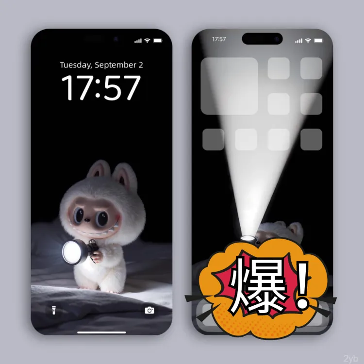 拉布布夜晚开灯｜动态+静态全套壁纸｜【手机+ipad+电脑】