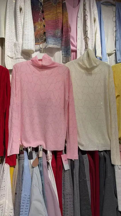 时尚高领长袖半高领常规T恤修身保暖打底衫烫钻常规袖法式内搭