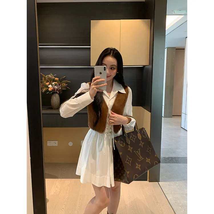 XINYI【阿勒泰的秋天】秋季加厚环保皮马甲女百搭气质X625B13429