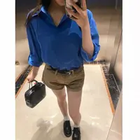 徐秋阳  咖啡糖 百搭时尚休闲设计感显瘦显腿长短裤N103