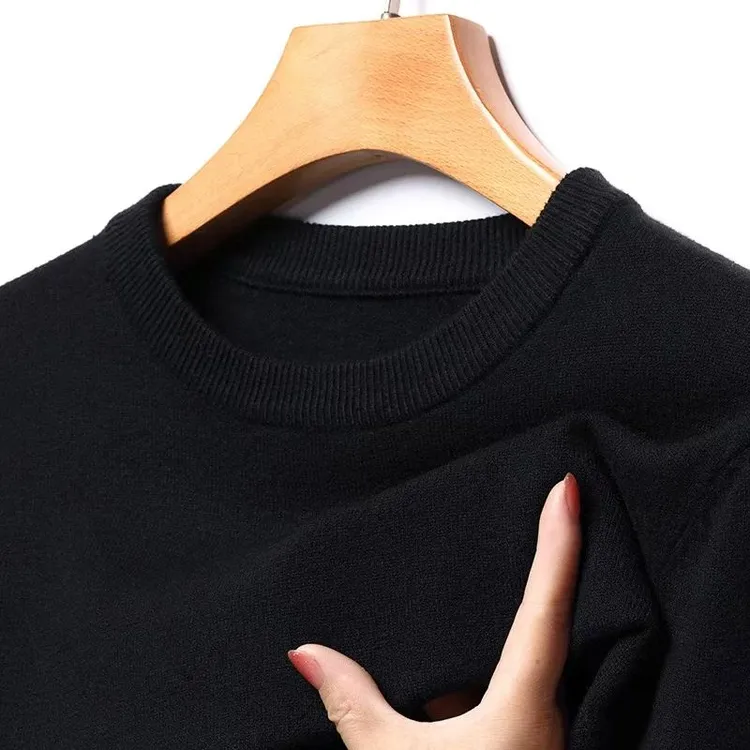 纯色针织打底衫男秋冬季修身内搭线衣男士圆领毛衣秋冬2025新款潮