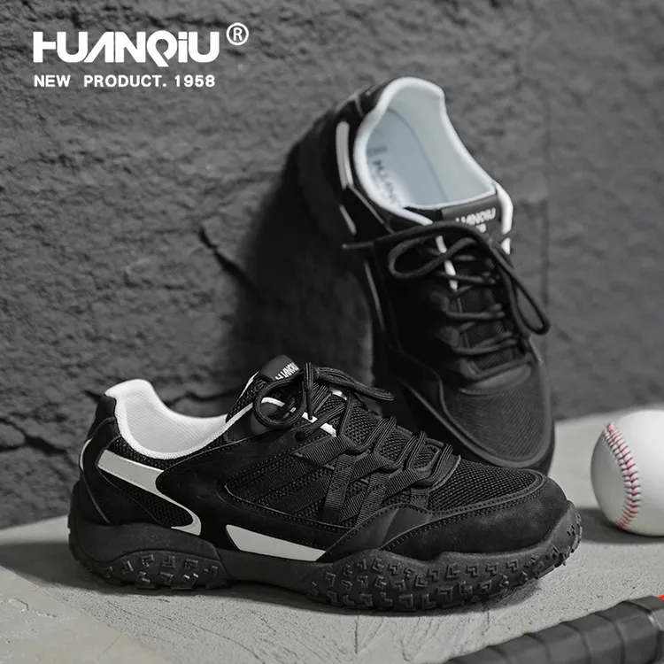 环球潮流德训鞋男款2025新款夏季休闲百搭鞋子男黑色超火赛车板鞋