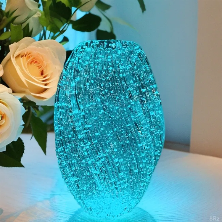 【麦芽糖】碧琢夜光麦芽糖网红爆款荧光玻璃花瓶插花饰透明兰知春序