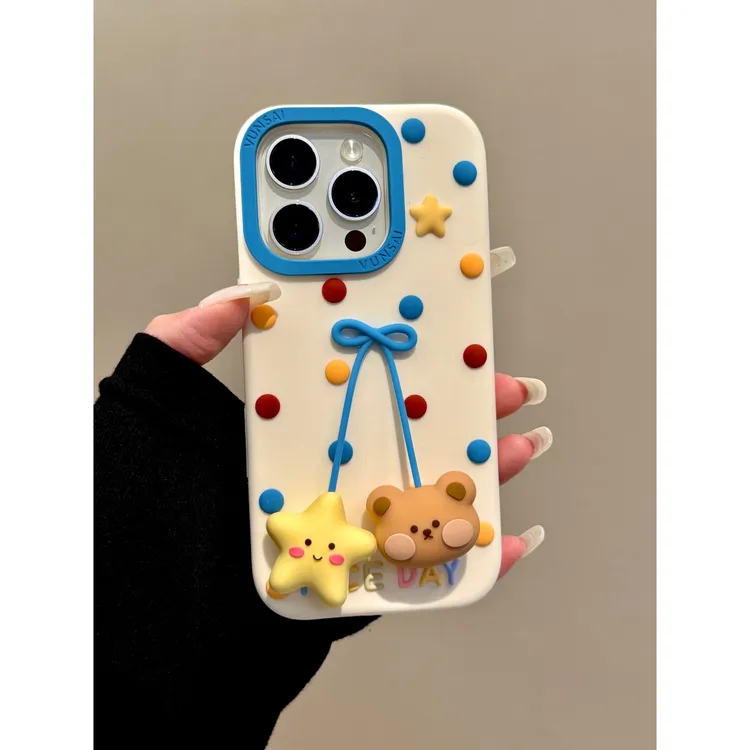 适用苹果iphone16/17promax硅胶波点15pro防摔14小众13全包手机壳