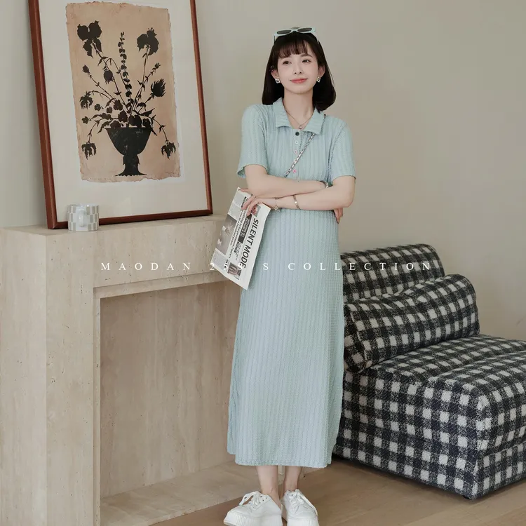 猫单【月岛海岸】娜娜的孕期穿搭孕妇装洋气可哺乳连衣裙夏季长裙