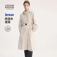 *TeenieWeenie小熊女外套25气质优雅长款户外连帽夹克TTJJ254T03T