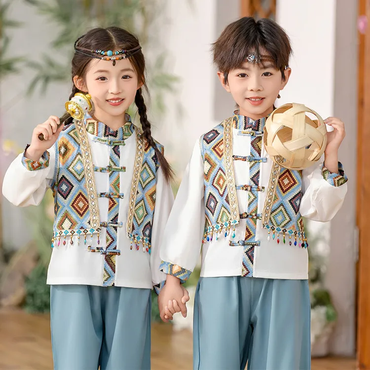 男童宝宝春新款民族风汉服唐装节日表演服套装其他件数中国大陆产