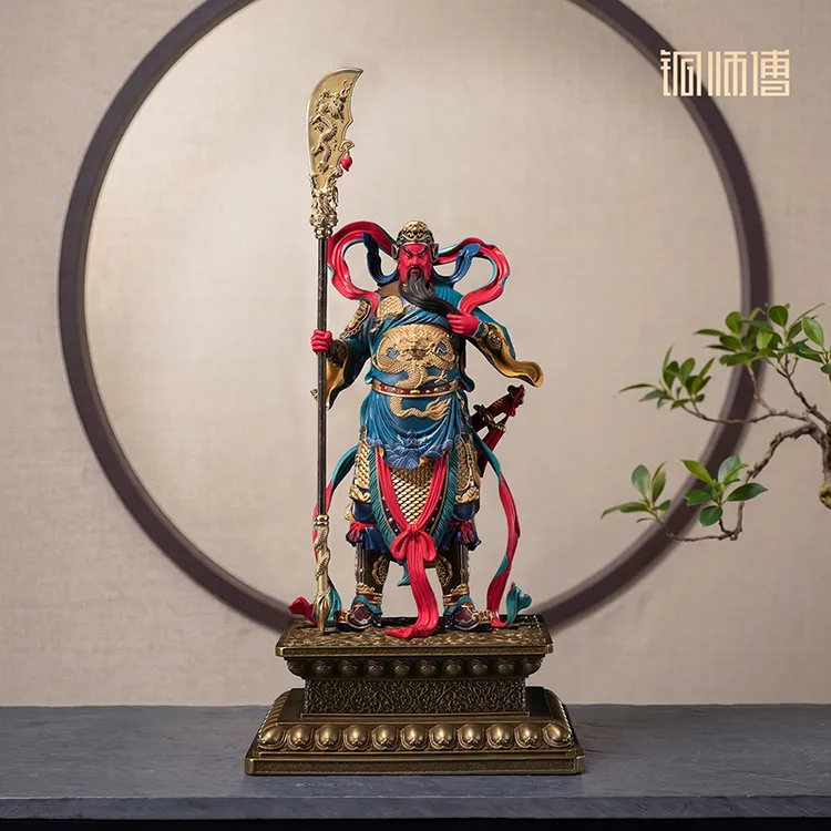 铜师傅《威震乾坤》玄关办公室武财神关公铜摆件店铺开业乔迁礼品