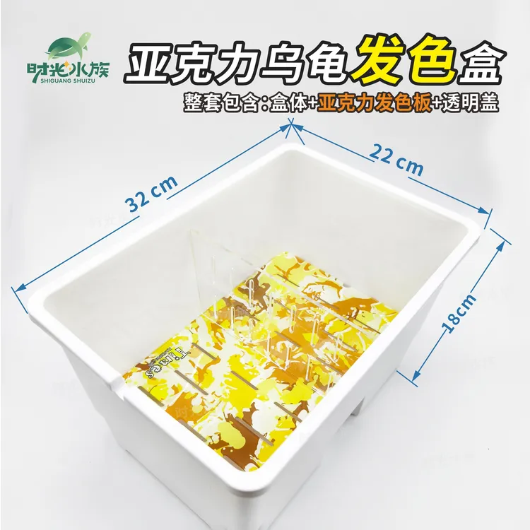蛋龟发色盒饲养盒隔离盒 亚克力发色沉淀板窄桥果核头盔定制  