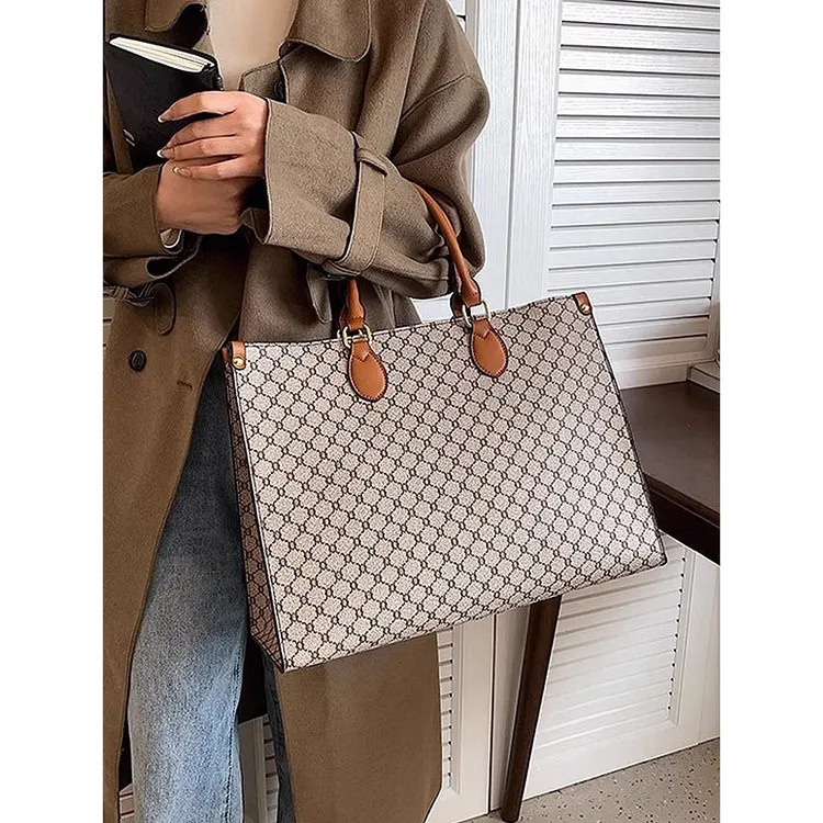 感包包女士2025新款时尚外出手提购物袋大容量通勤百搭托特包