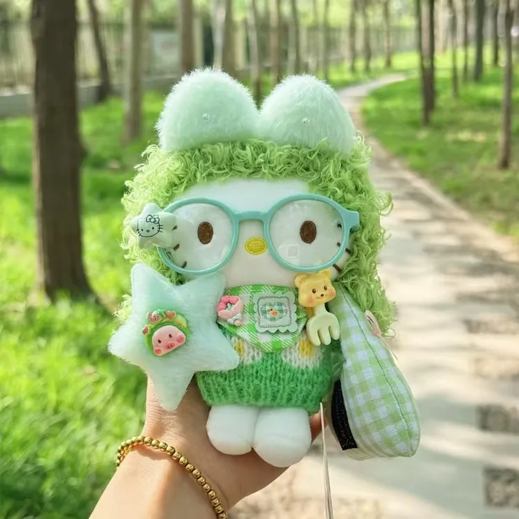 正版HelloKitty抹茶青提KT挂件三丽鸥毛绒包挂玩偶送朋友生日礼物