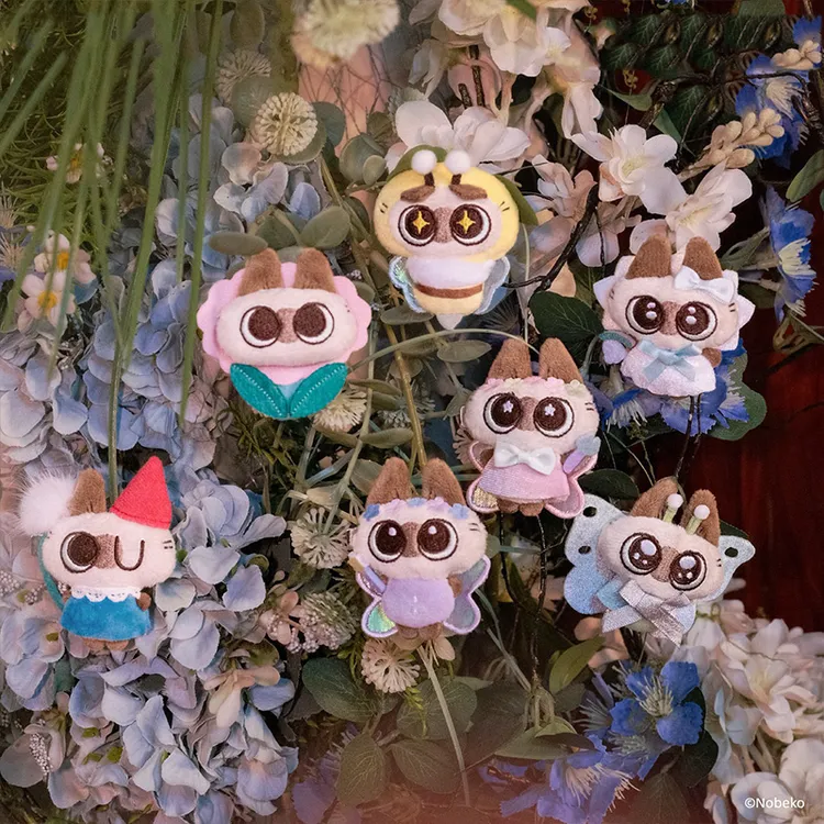 【开盒不退不H】暹罗猫小豆泥神奇花花世界系列毛绒发夹盲盒头饰