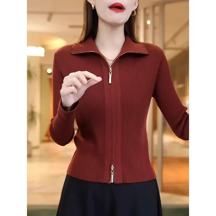 爆款开衫羊毛衫针织女2025新款春秋打底衫内搭外穿毛衣专柜正品