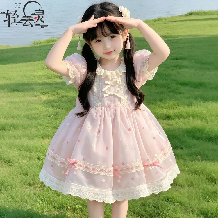 女童洛丽塔公主裙2026夏季周岁礼服小童洋气生日裙子女宝宝连衣裙