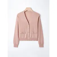 【美丽诺羊毛】软糯加厚V领小香风开衫  精致  2码 MG21007