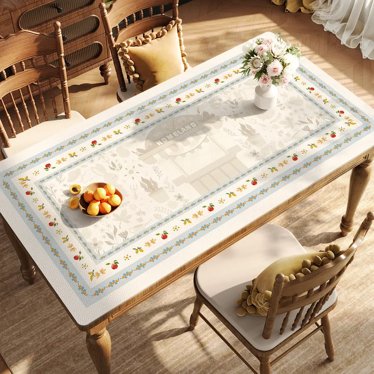 法式餐桌垫防水防油免洗轻奢高级感家用方形桌面隔热垫ins风桌布