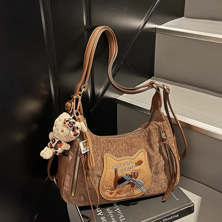 Aimitu2025新款时尚百搭通勤简约休闲单肩日常慵懒风小众通勤包