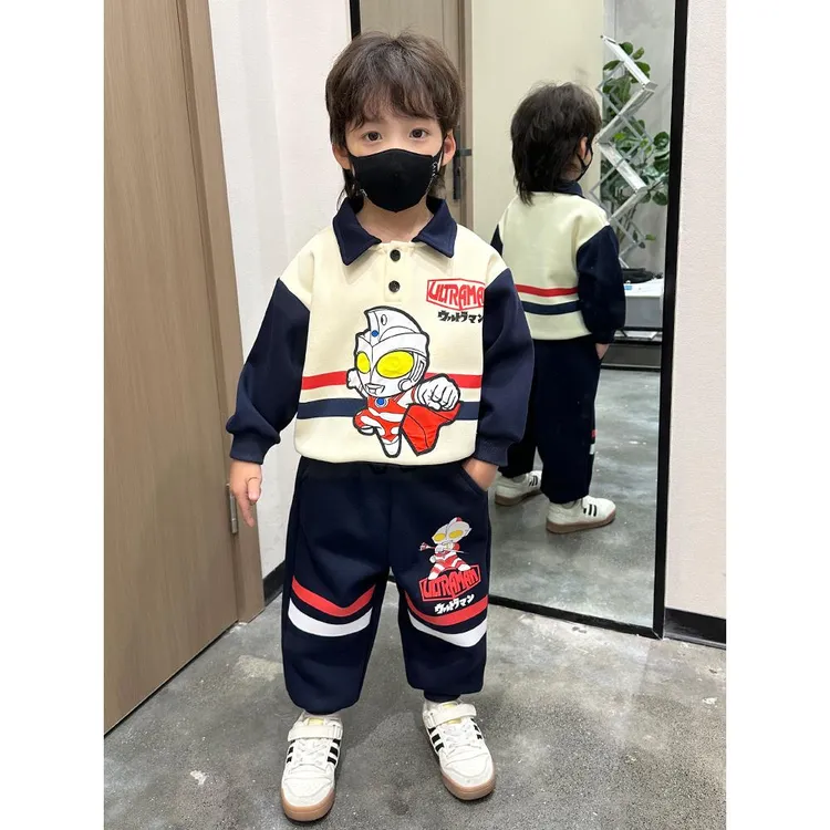 FAVMARTHA童装男童秋装套装儿童春秋季卫衣洋气宝宝痞帅男孩运动