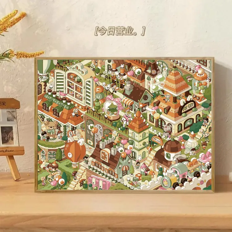 【十一月上新】diy数字油画正版授权插画红字红线大颗粒画布