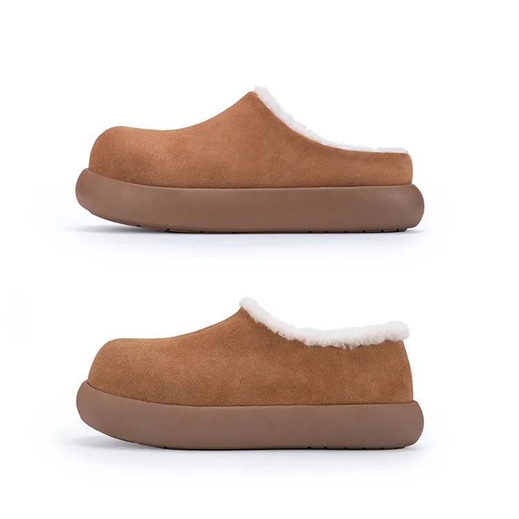 增高4CM厚底小土豆勃肯鞋动态防水耐磨一脚蹬防滑穆勒勃肯鞋女款