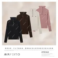 MRFEITO【来日方长】100%绵羊毛软糯坑条半开领针织衫H97M02D33701