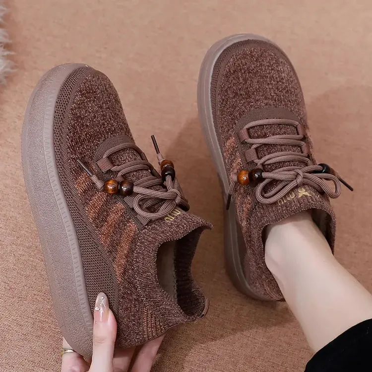 啄木鸟冬季新款老北京棉鞋加绒加厚保暖短靴洋气轻便舒适妈妈鞋